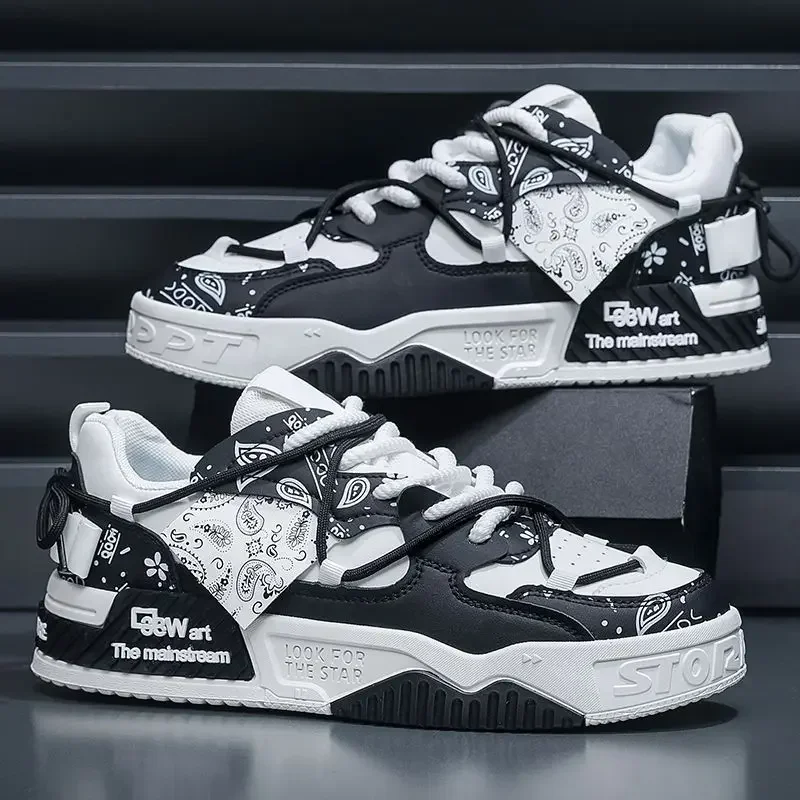 

Korean Version Men Casual Shoes Spring Fashion Versatile Thick Sole Comfortable Board Shoes Outdoor Travel Sports Shoes