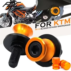 For KTM duke390 DUKE 125 200 250 390 690 790 890 990 Motorcycle CNC M10 Slider Stand Swingarm Spools Screws KTM Accessories