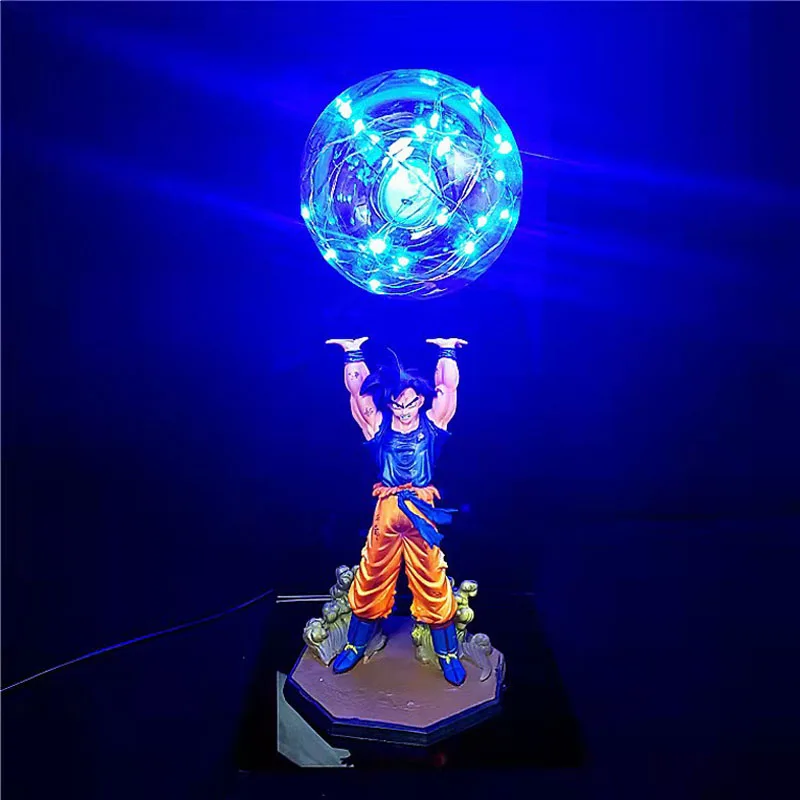 Anime Dragon Ball Z Ultra Instinct Son Goku Action Figures DIY Lamp DBZ Strength Bombs LED Bedroom Decorative Toys