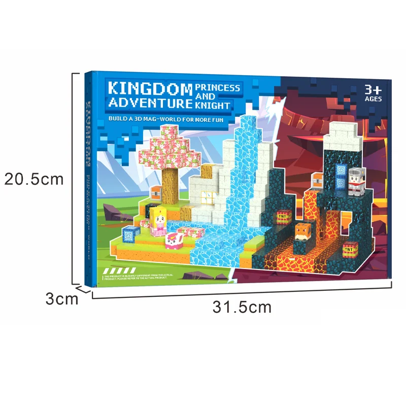 Blocs de construction à blocs magnétiques, jouets assemblés, combinaisons de construction stéréo pouvant être utilisées comme ornements et cadeaux