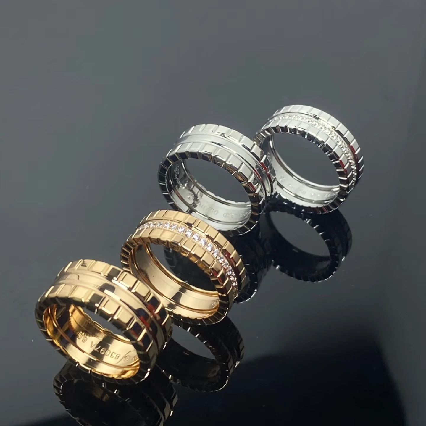 

Модные ювелирные изделия 2025 года, хит продаж, роскошное кольцо для пары с квадратной сеткой, широкое, высококачественный муассанит, подарок на помолвку