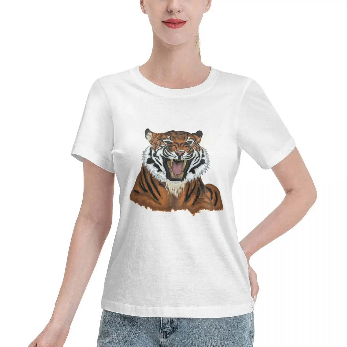 Long Lasting TIGER Extremely Strong Women's T-shirt Harajuku Relaxed Cut Tshirt
