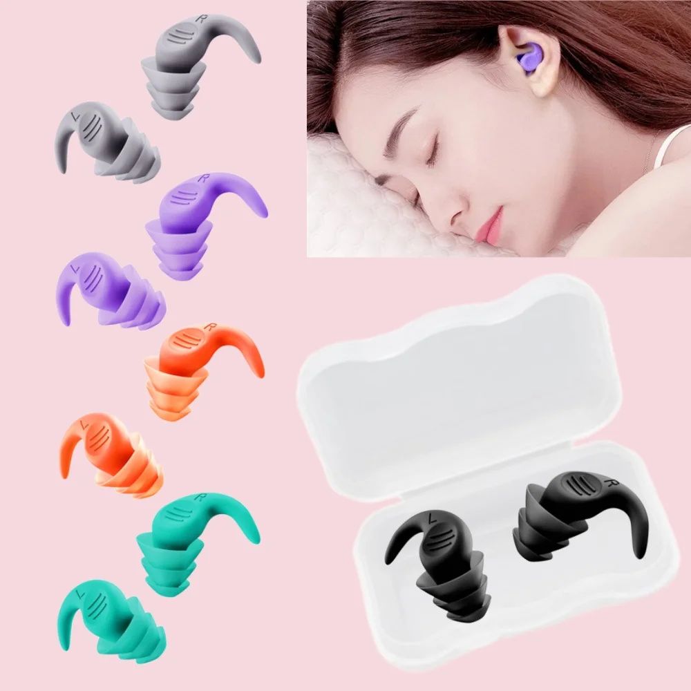 

Soft Silicone Sleeping Ear Plugs Sound Insulation Ear Protection Earplugs Anti-Noise Plugs for Travel Silicone Noise Reduction