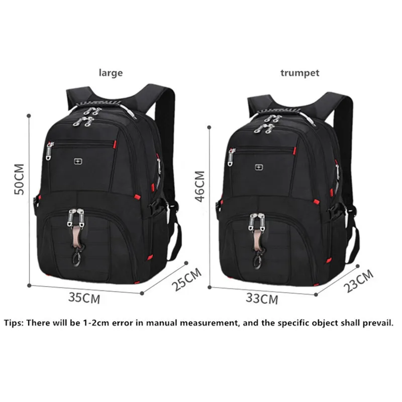 multifunction large capacity male bag fashion travel usb charging waterproof anti-theft 15.6 inch 17 inch laptop backpack men