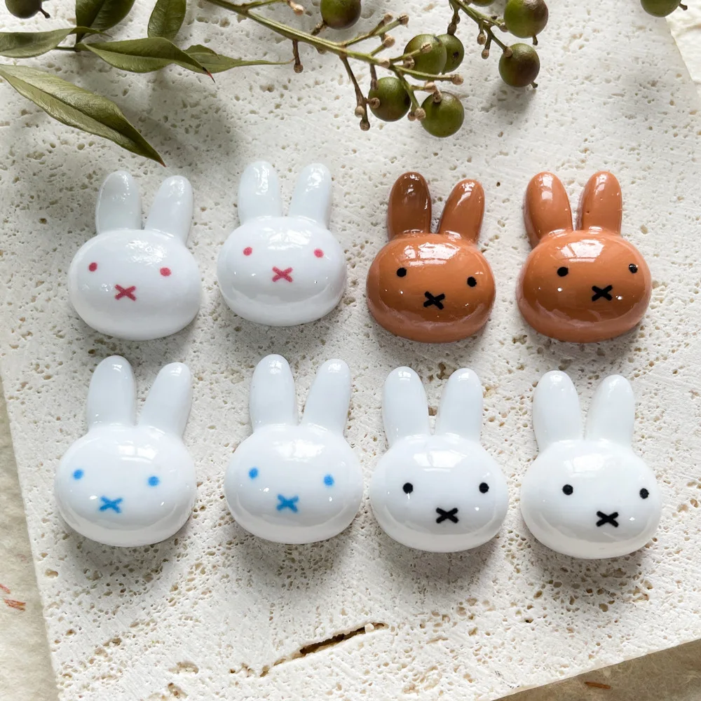 20 قطعة Kawaii Miffy لتقوم بها بنفسك كريم الغراء اليدوية الديكور حزمة المواد الإبداعية لملحقات الراتنج دمى هدايا