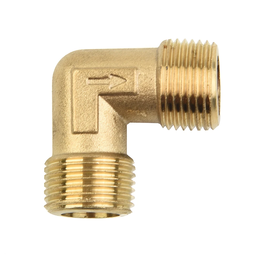 Air Compressor Fittings Brass Equal Male Elbow Connector 16.5mm Male To Male Thread Check Valve Elbow Coupler Air Tools Parts