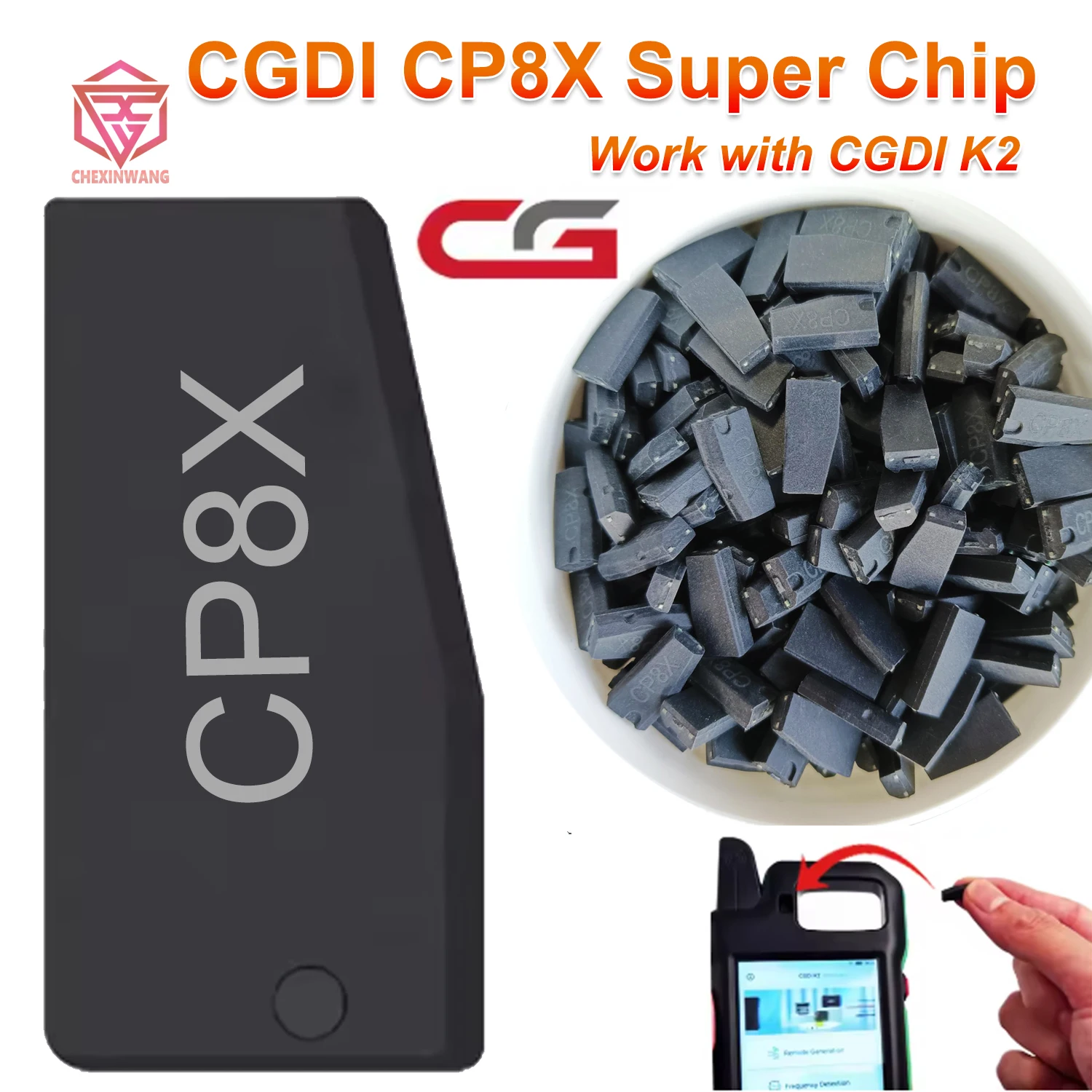 

Новый суперчиповый инструмент для программатора смарт-ключа CGDI CP8X, подходит для lD46/ID4E 46_EXT/lD7938(ID47)/lDDST8/lD4E/lD49/lD4, работает с CGDI K2