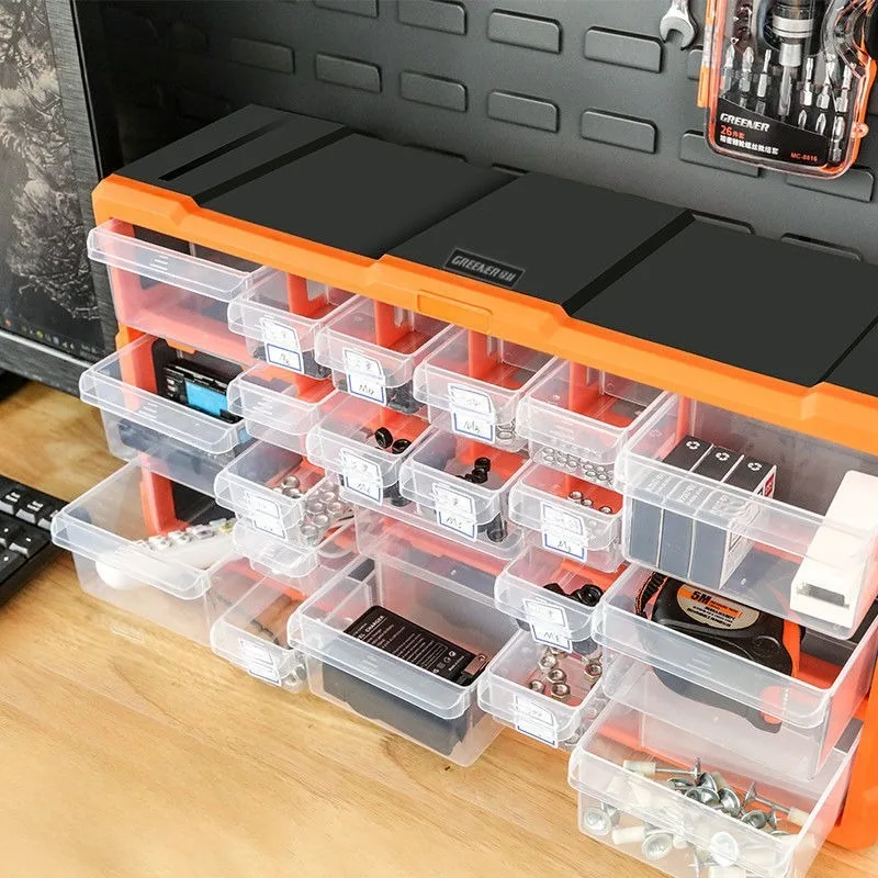 Tool Boxes Multifunctional Plastic Organizer Box Potable Drawer-type Screw Accessory Storage Box Professional Tools Packaging