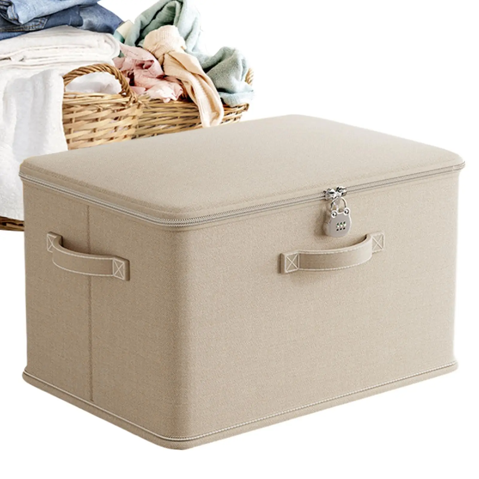 Password-locked Layered Organizers Storage Boxes With Lock Garments Baskets Lockable Clothes Containers For Home Closet Bedroom