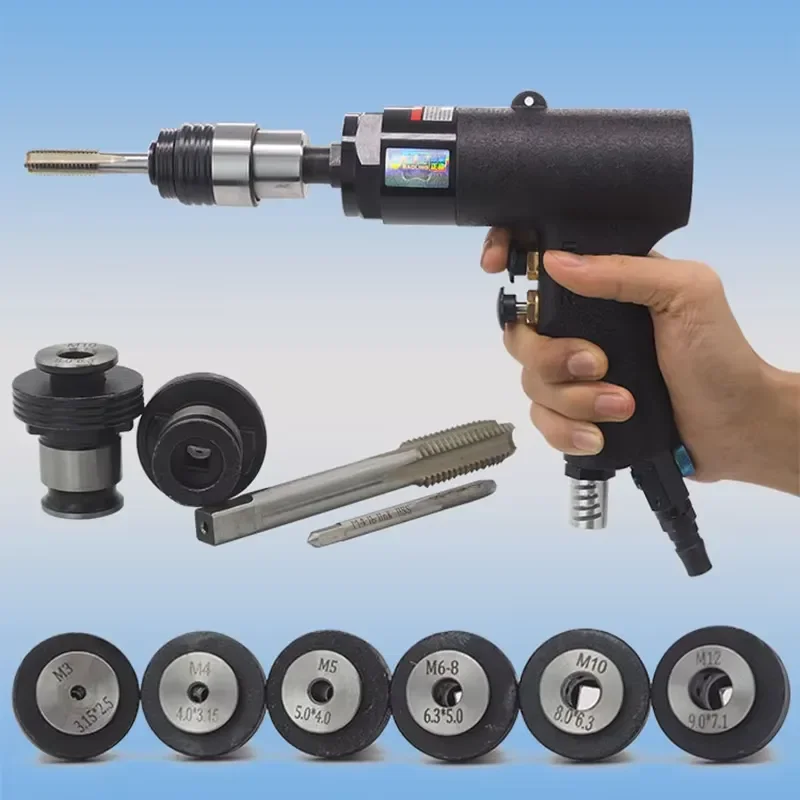 M3-M12 Pneumatic Tapping Machine Handheld Tapping Drill Machine Type Pneumatic Power Thread Tap Drilling Machine