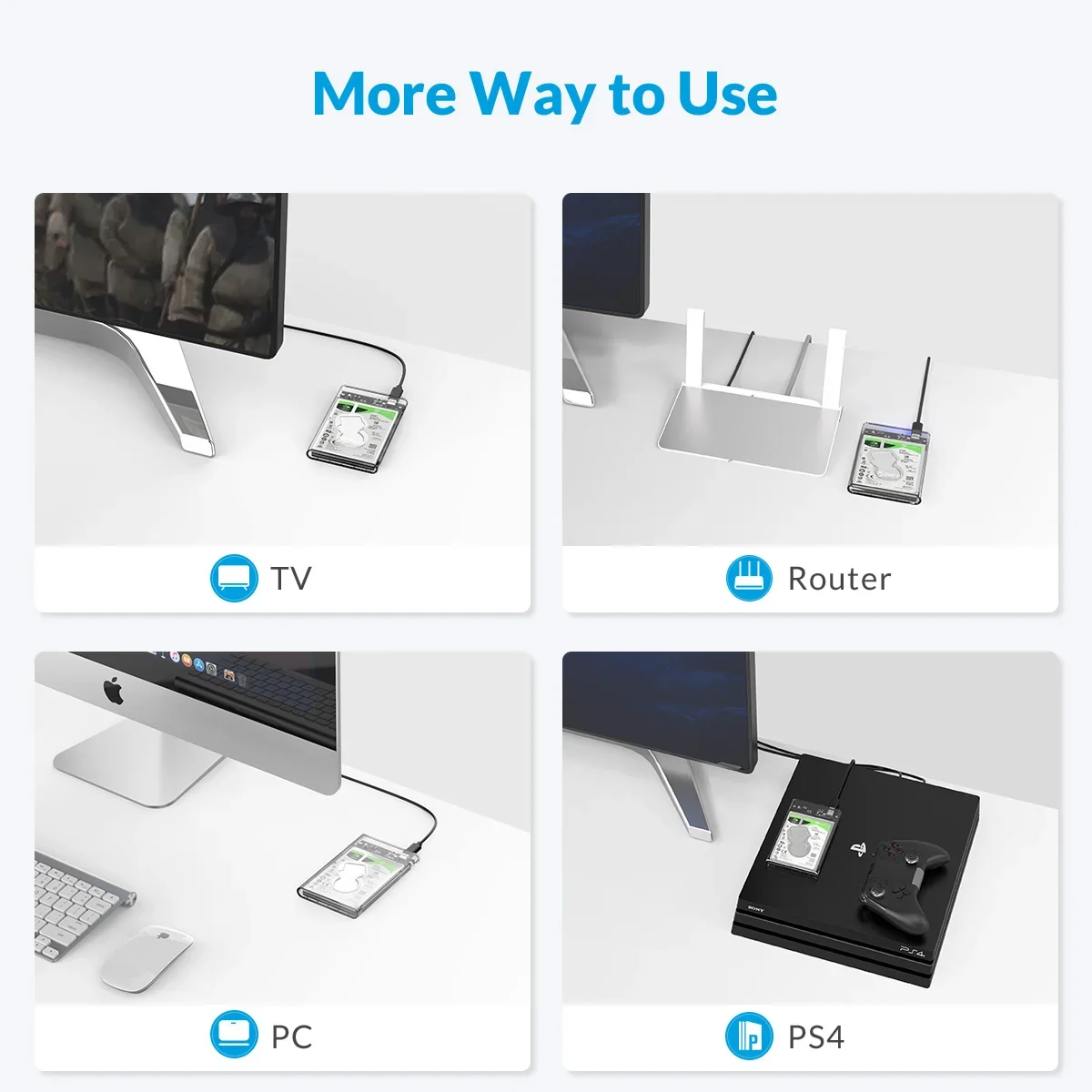 ORICO HDD Case 2.5 Inch SATA to USB 3.0 Hard Drive Enclosure for 2.5'' SSD Disk HDD Box 6TB Storage Case External HDD Enclosure