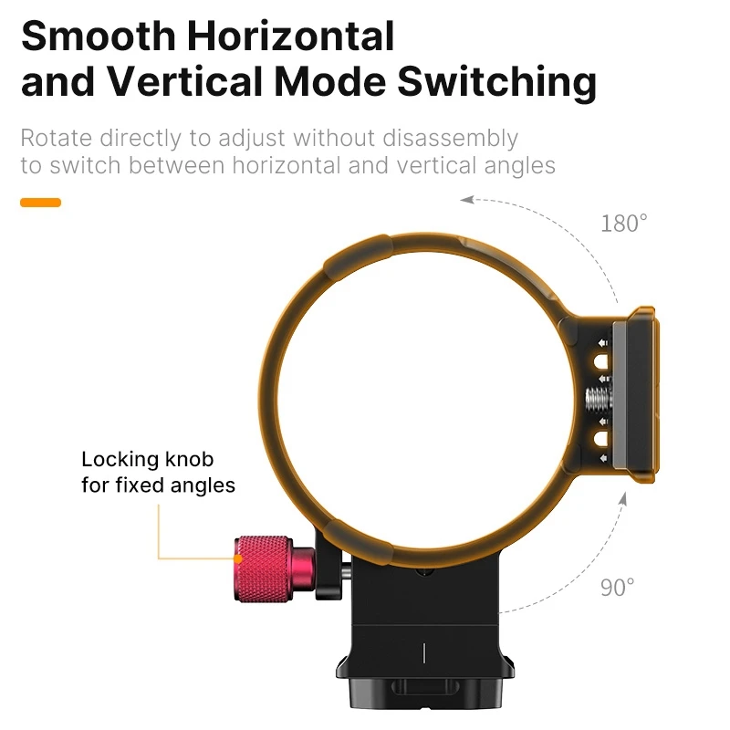 Ulanzi S-63 Rotatable Horizontal-To-Vertical Mount Claw Quick Release Plate for Sony FX3/FX30/ZV-E10/A7C/A7M4/A7R4/A7S/A6400