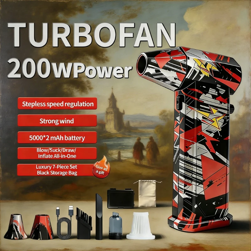 

Бесщеточный турбовентилятор X9 300000 об/мин | Воздуходувка 75 м/с для мойки автомобилей, удаления снега и пыли