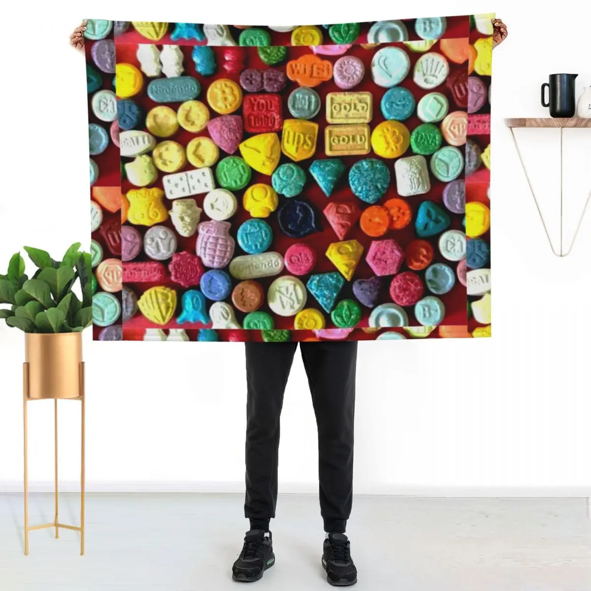 

Ecstacy Throw Blanket Travel Size Cozy Blanket for Plane Train