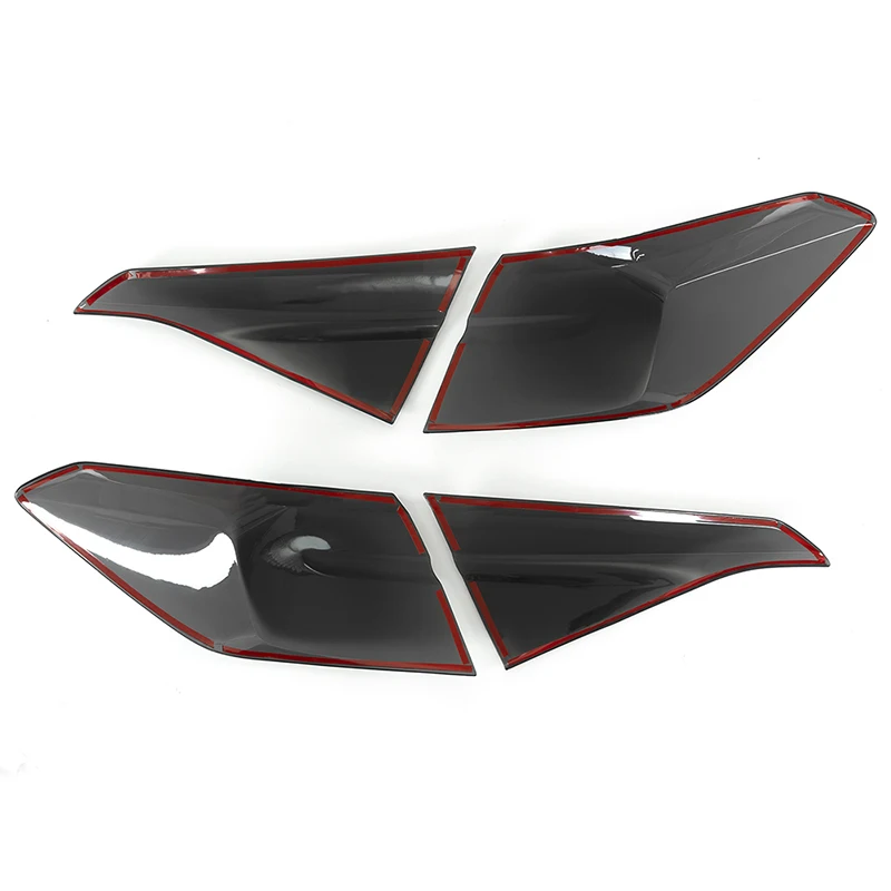 Rhyming 4PCS Car Tail Light Cover Smoked Black Lens Rear Lamp Trim ABS Car Accessories  Fit For Honda Civic 11th Gen 2021 2022