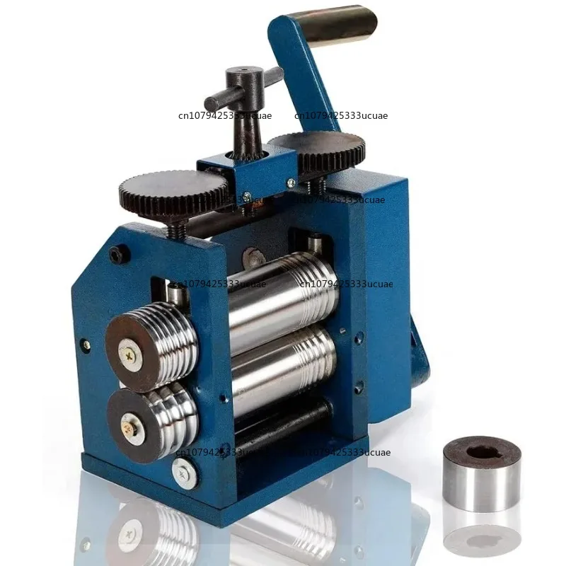 

Manual DIY Jewelry Rolling Mill with Flat Semicircle Pattern - Metal Sheet and Wire Flattening Machine