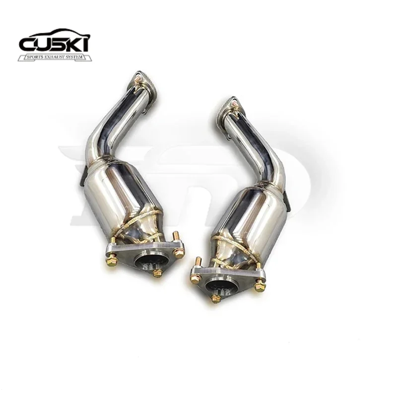 High Flow Exhaust Downcomer Fit InfinitiQ50s G25 G37 FX35 quality stainless steel Exhaust Modification Exhaust System