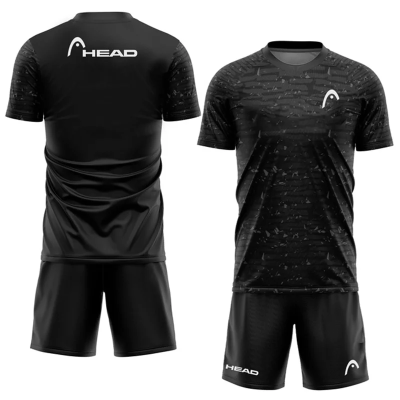 Fashion Breathable Men's Tennis Sportswear Outdoor Sports Badminton Training Clothes Summer Running Loose Sets Short Sleeve Suit - view 2
