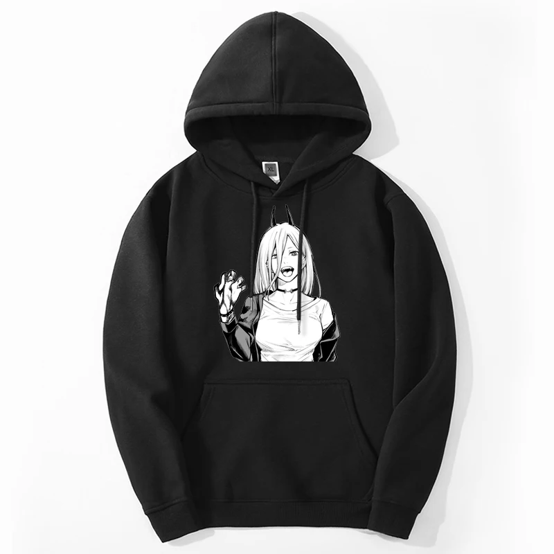 Chainsaw Man Hoodie Power Printing Hoody Unisex Autumn Fashion Japanese Anime Hoodies Sweatshirt Long Sleeves Pullover