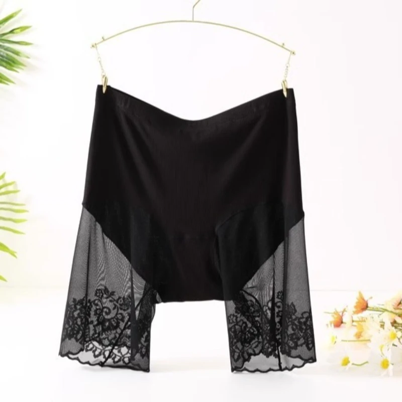 Summer Thin Large Size Five-point Safety Pants Anti-light High Waist Modal Backing Two-in-one Underwear Women 100kg