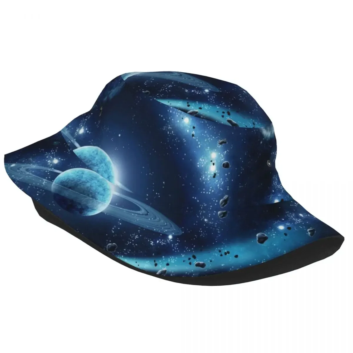 Fantasy Swirling Starry Night Scape Bucket Hat Fisherman Foldable Women Men Sunscreen Shade Cap