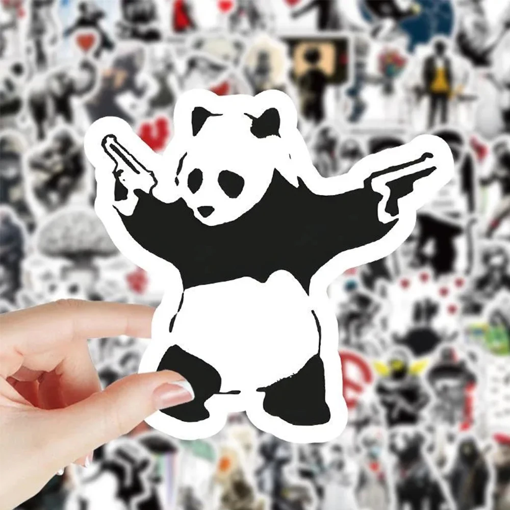 10/30/50/100pcs Banksy Art Graffiti Street Art Stickers Aesthetic Decal Skateboard Phone Laptop Car Bike Waterproof Cool Sticker