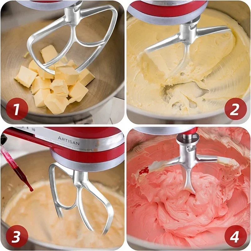 สําหรับ Kitchenaid 5 Quart Stand Mixer Mixer Aid สิ่งที่แนบมาอุปกรณ์เสริม K5WW แส้ลวด & 5K7SDH Dough Hook & Mixer Aid Paddle