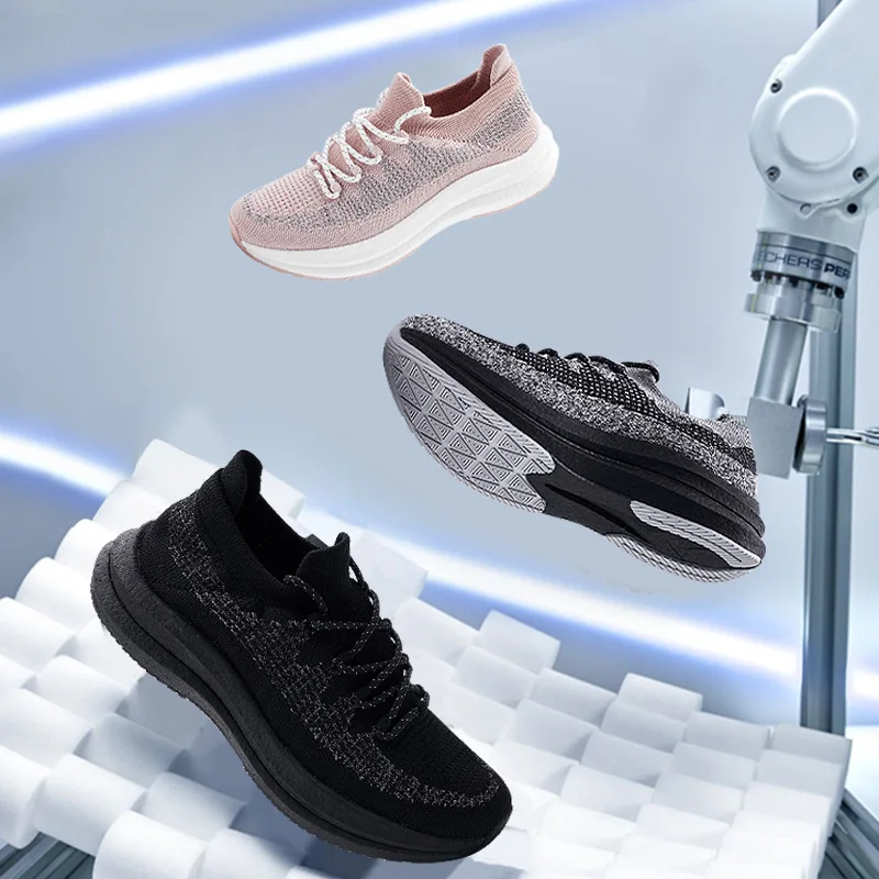 Youpin-zapatos informales de palomitas de maíz para hombre y mujer, calzado con visión nocturna, reflectantes y calcetines, deportivos integrados, 2023