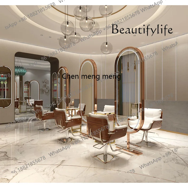 F182 Hair mirror single and double-sided hair cutting mirror hair salon special barber shop mirror table