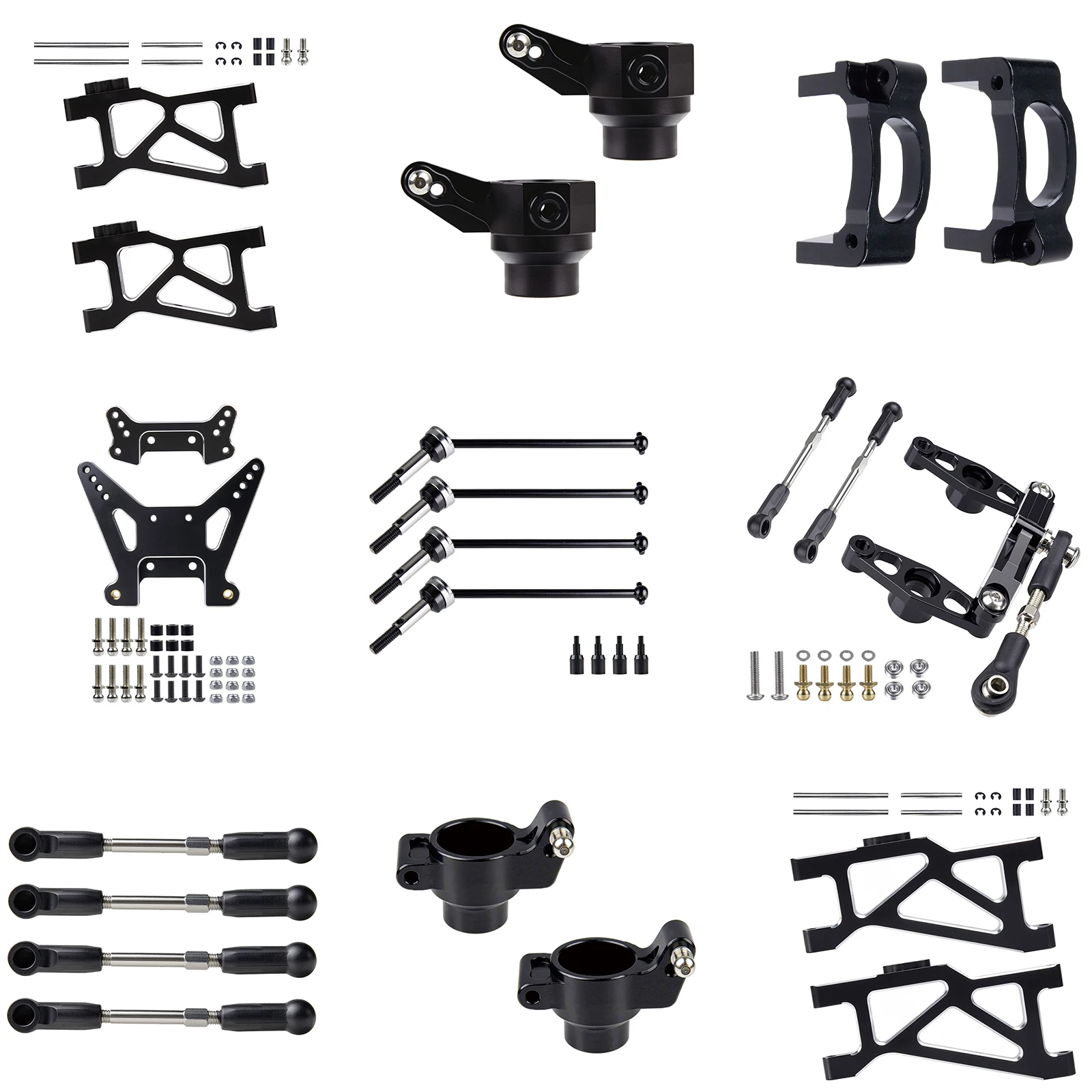 Ersatzteile aus Aluminiumlegierung für Tamiya TT-02B TT02B Zubehör-Upgrade