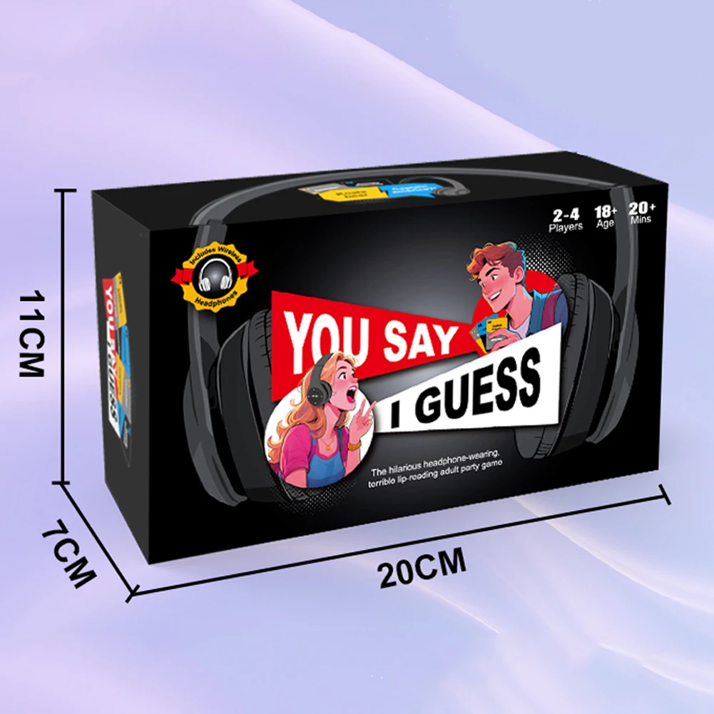 

Funny Phrase Combos - Card Games Based On The Headphone Challenge What She Said Game Includes 100 Cards for Adults & Friends