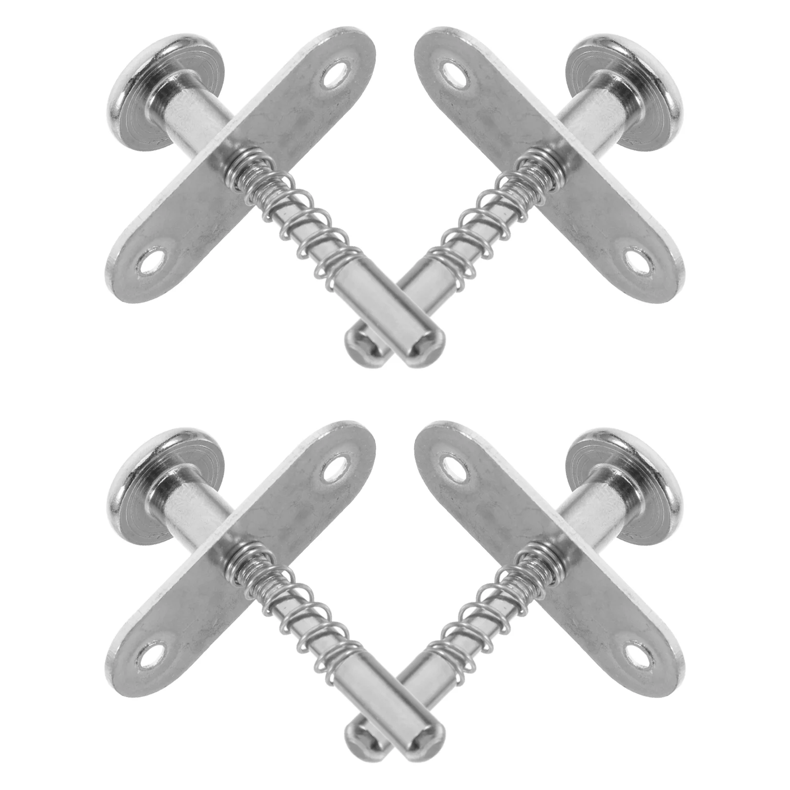 4 Pcs Spring Latch Bed Frame Stainless Steel Bolt Toddler Height Adjuster Crib Baby Hardware Accessories Parts Loaded