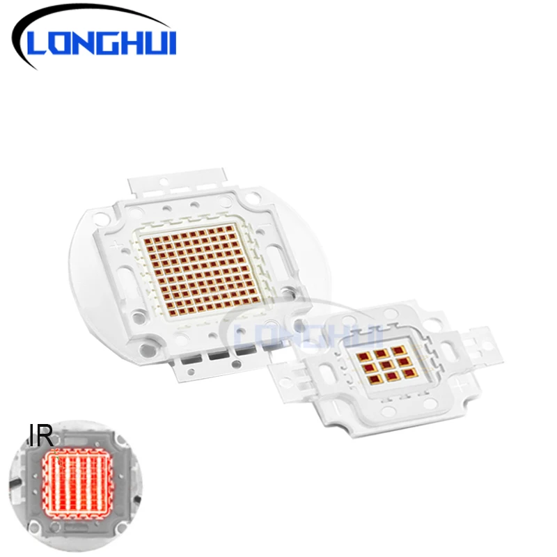 High Power 3W-100W Infrared Emitter LED 680nm-1050nm Wavelength Range for Remote Control IR Light Emitting Diode (IR LED)