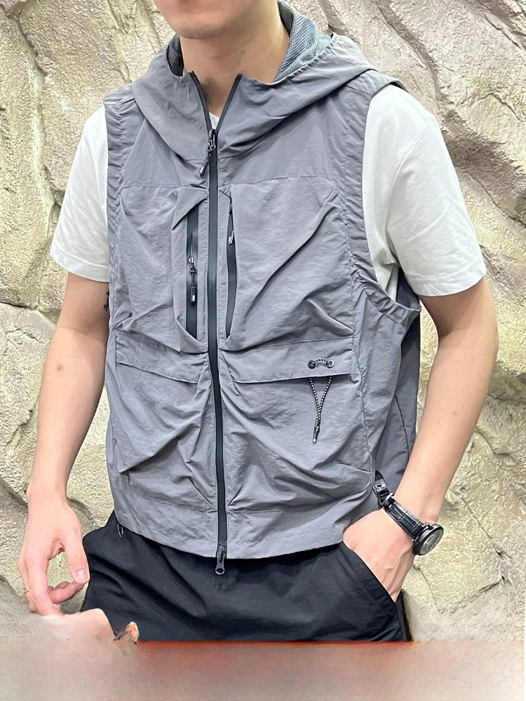 

Уличная горная серия, рабочая одежда, жилет Qui Dry, дышащий клеевой Ss ket, дизайн премиум-класса для молодежи, весна-лето