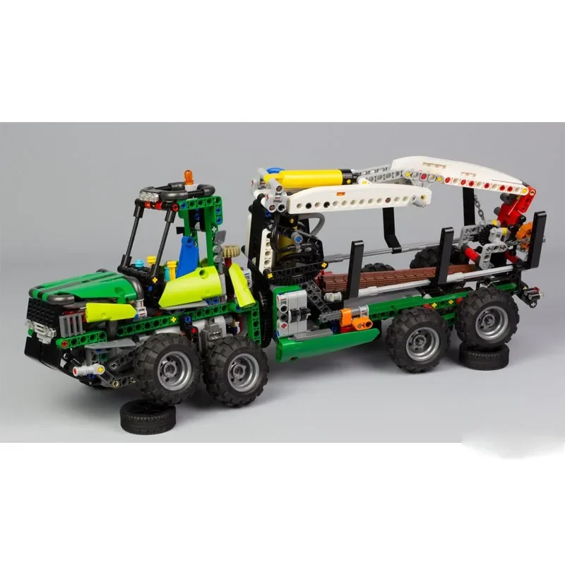 MOC-32456 الكلاسيكية الجديدة نقل البضائع الأخشاب شاحنة بنة نموذج، 877 أجزاء، لعبة عيد ميلاد هدية للبنين والأطفال #3