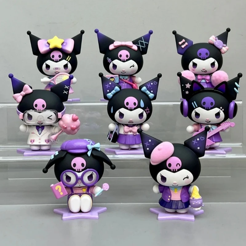 

KUROMI школьный дневник, серия фигурок, модная игровая слепая коробка, милые игрушки, орнамент, куклы Kuromi, загадочные коробки, подарки на день рождения, украшение