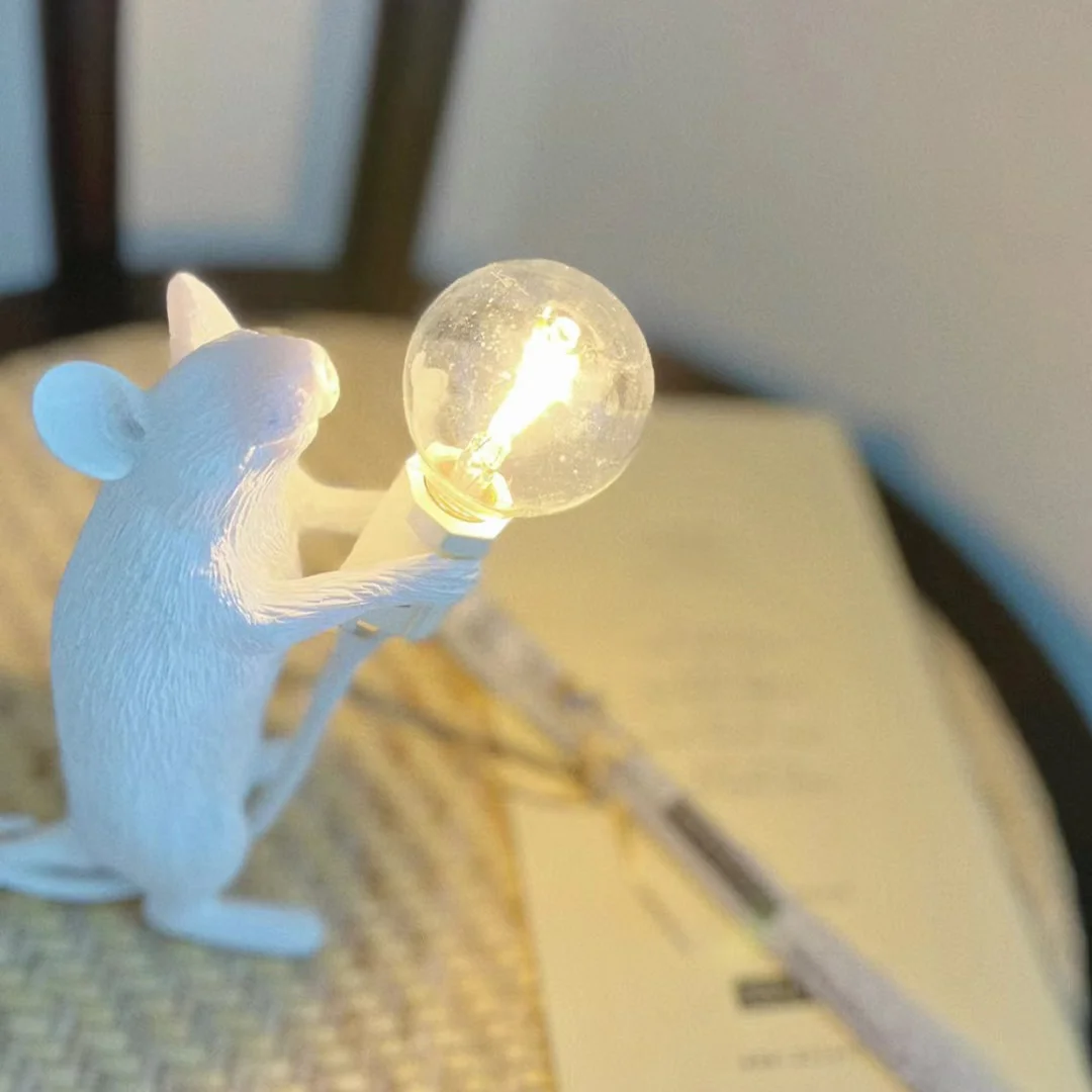 Imagem -02 - Nordic Usb Mouse Led Night Lamp Desktop Bedside Night Light Decoração do Quarto em Casa Iluminação de Mesa