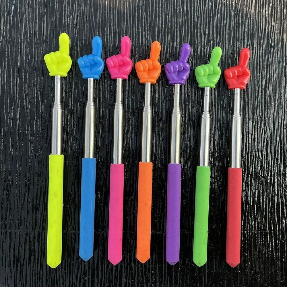 Professional Stainless Steel Teaching Pointer Telescopic Rod Finger Design Finger Reading Sticks Teaching Stick Teachers