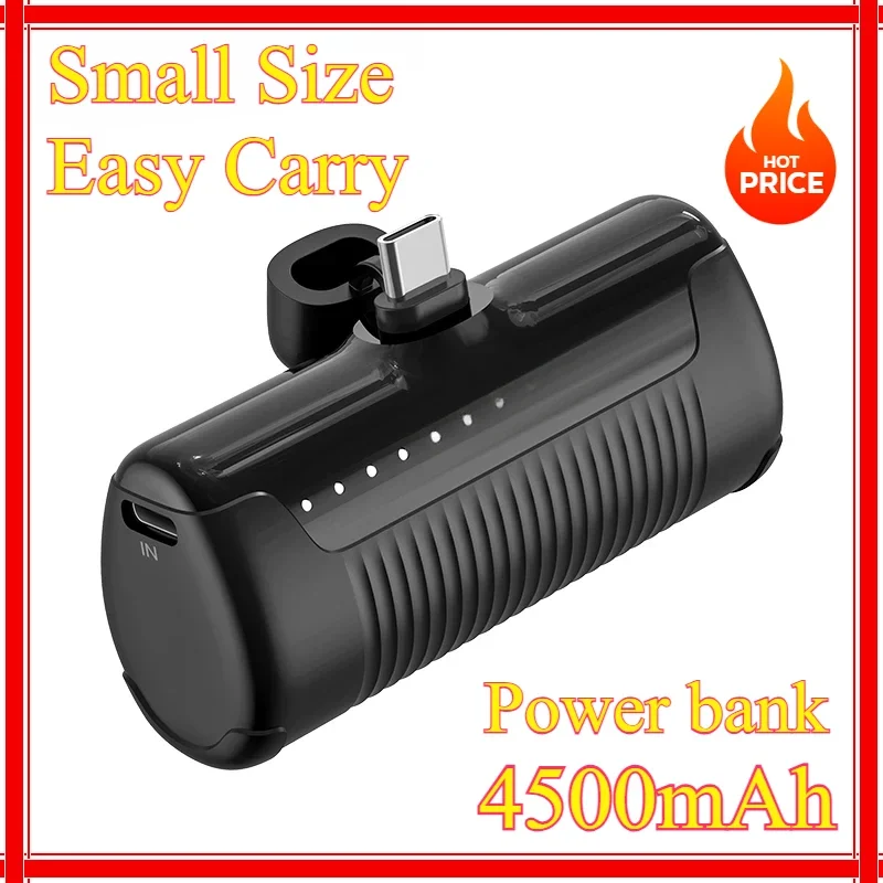 

5000mAh Mini Power Bank Portable Charger External Battery Fast Charging PowerBank for IPhone 16 15 14 13 Xiaomi Samsung