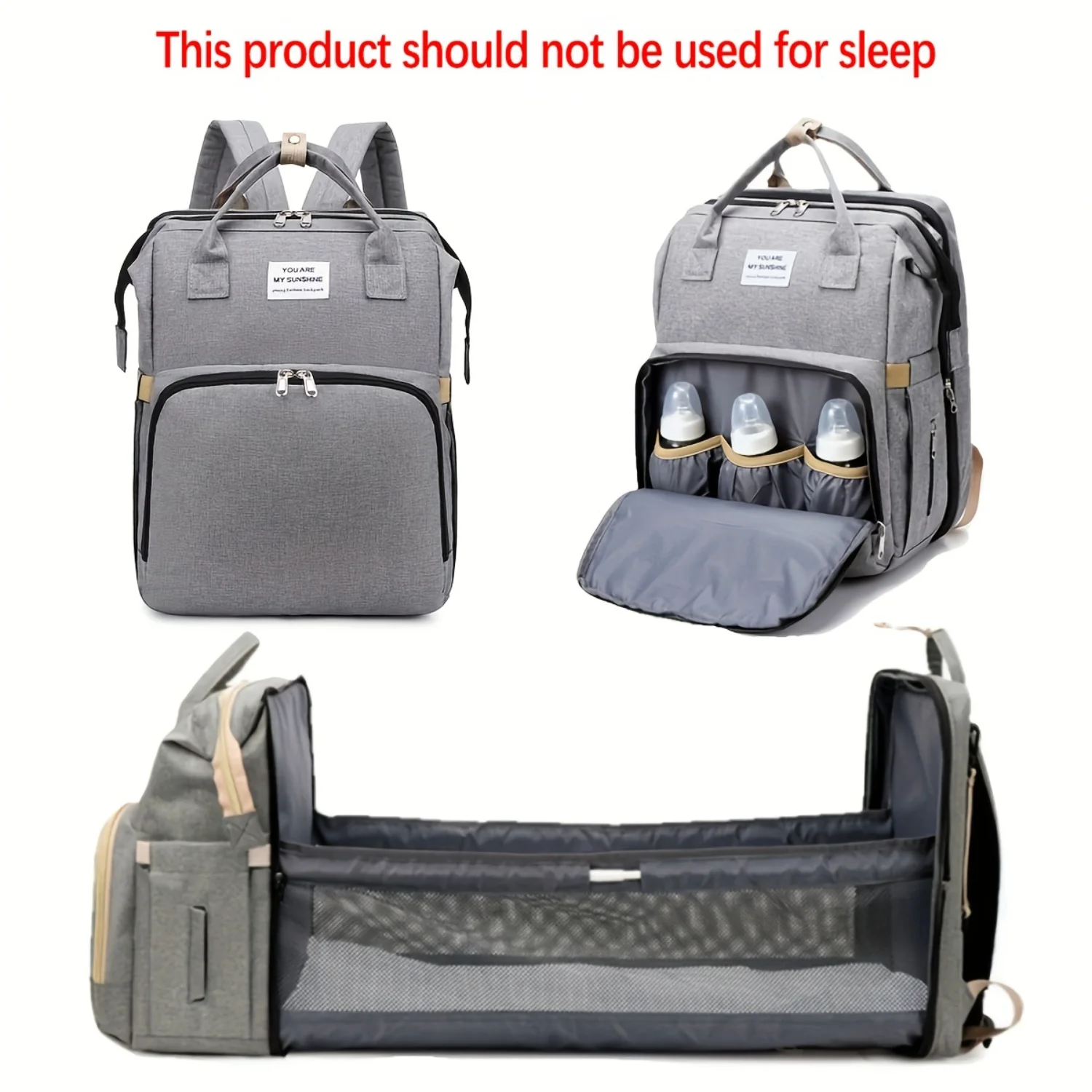 

1pc Large Capacity Diaper Bag, Mom Portable Backpack, Halloween, Thanksgiving And Christmas Gift
