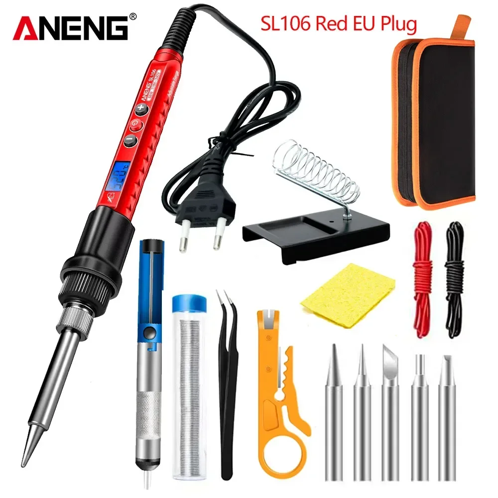 ANENG SL106 60W Soldering Irons Kit Adjustable Temperature  constant temperature display Welding Solder Station Repair Tools