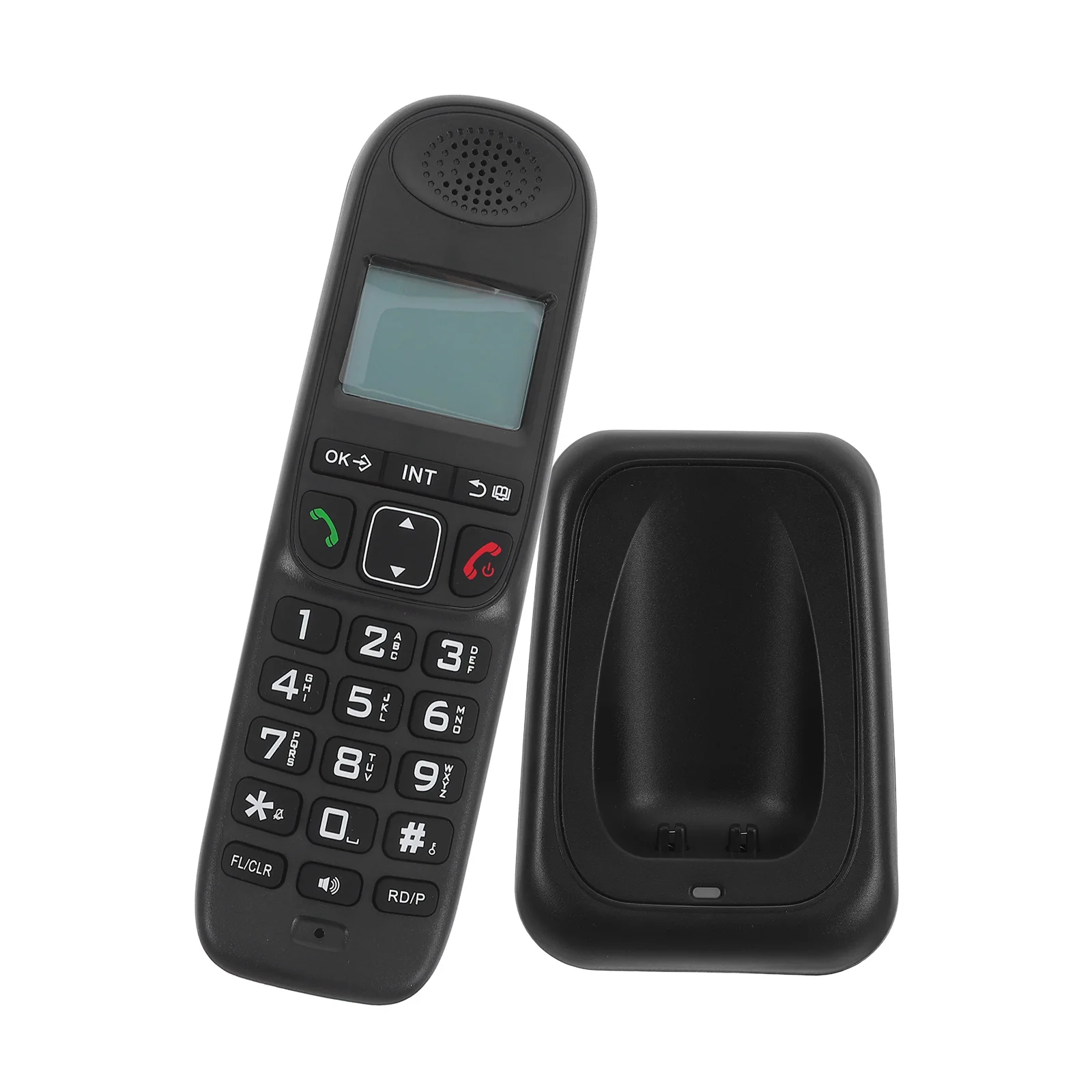 1Set مكتب الهاتف اللاسلكي المحمولة شاشة LCD كبيرة معرف المتصل الاتصالات التجارية اللاسلكية #3