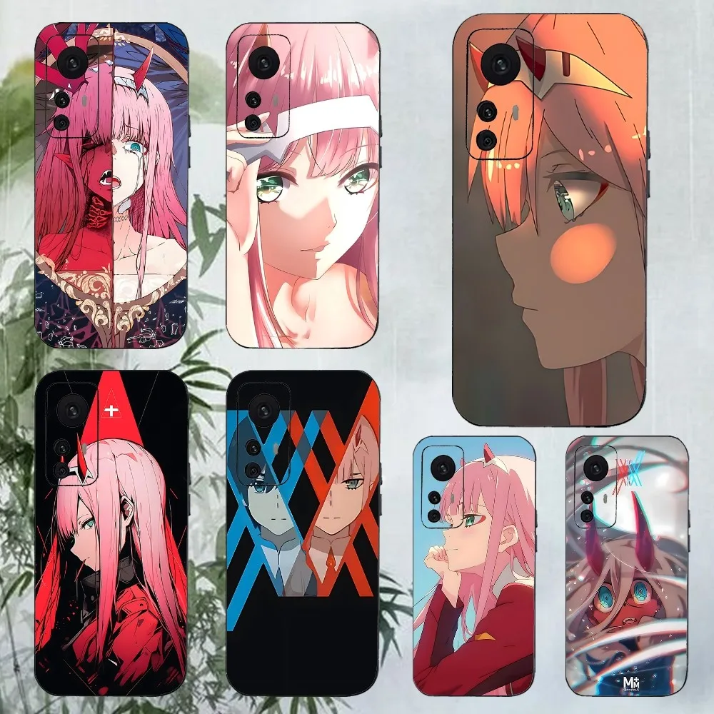 Zeroers-Tweo Darling In The FranXX Phone Case For Xiaomi 11 Redmi Note 11 5G 8T 9A 9 10T Note8Pro Note9 12SUltra Black Case