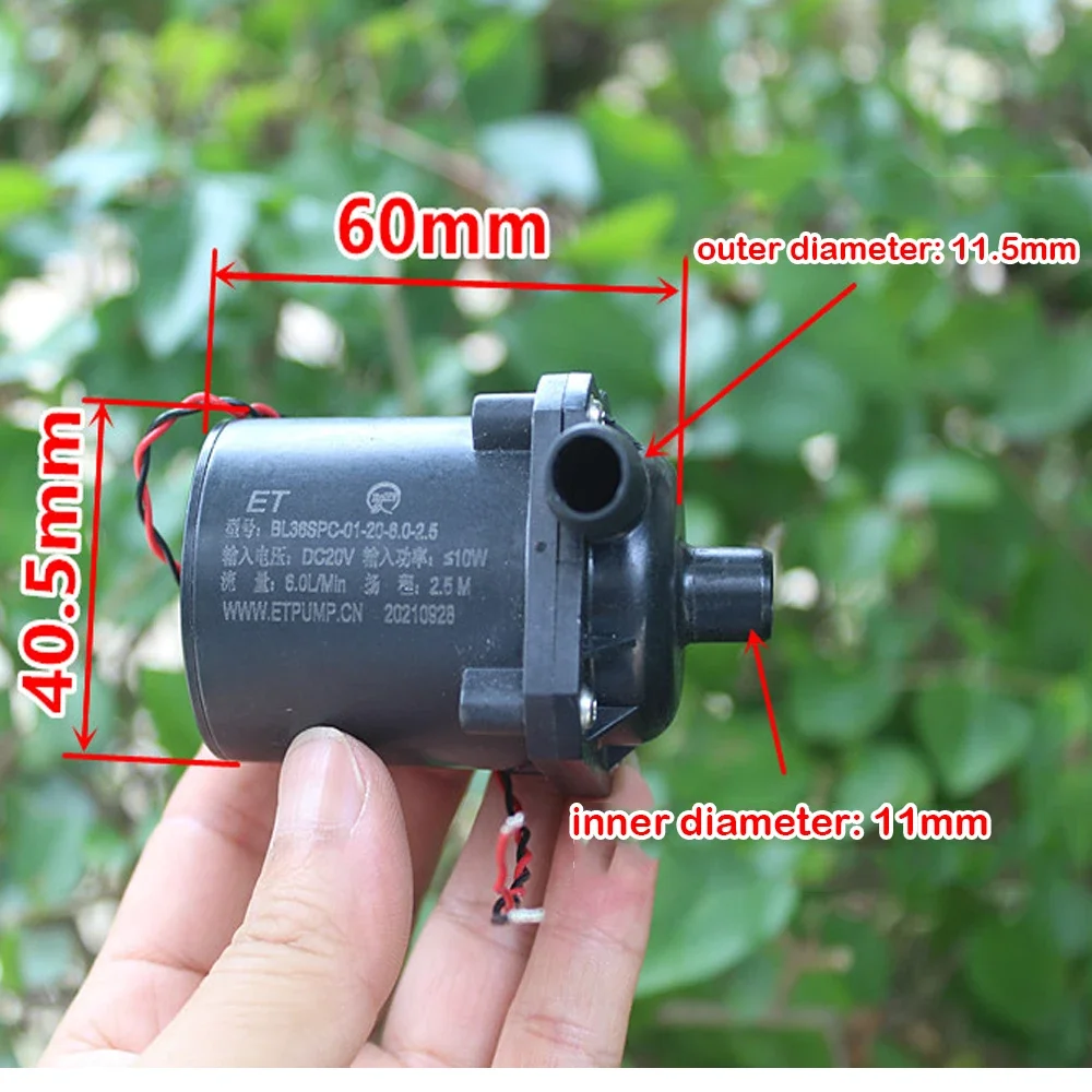 

DC 12V-24V Submersible Pump10W Miniature Brushless Water Pump Centrifugal Pump Lift 2.5 Meters Flow Rate 6L/min Large Flow Pump