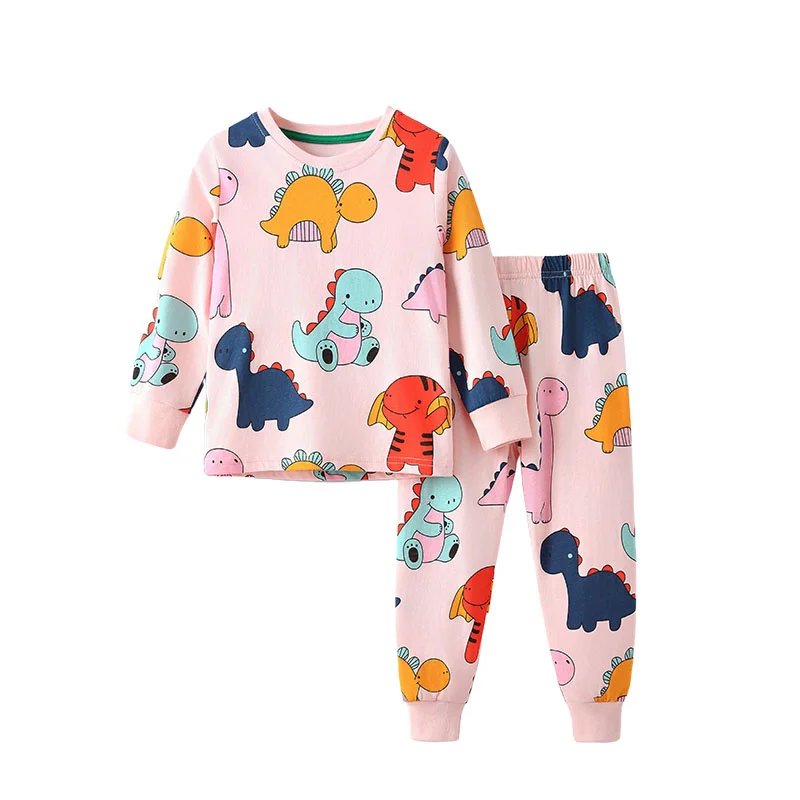 

3-8T Sleepwear Pyjamas Long Sleeve Home Clothes Children's Girls Clothing Sets Autumn Spring Toddler Kids Costume Kids Suits