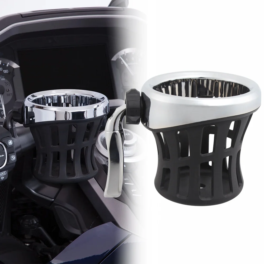 

Motorcycle Handlebar Cup Holder Aluminum For Honda Gold Wing 1800 Goldwing GL1800 ABS 2001-2015 F6B 2013-2015 Drink Bottle Cups