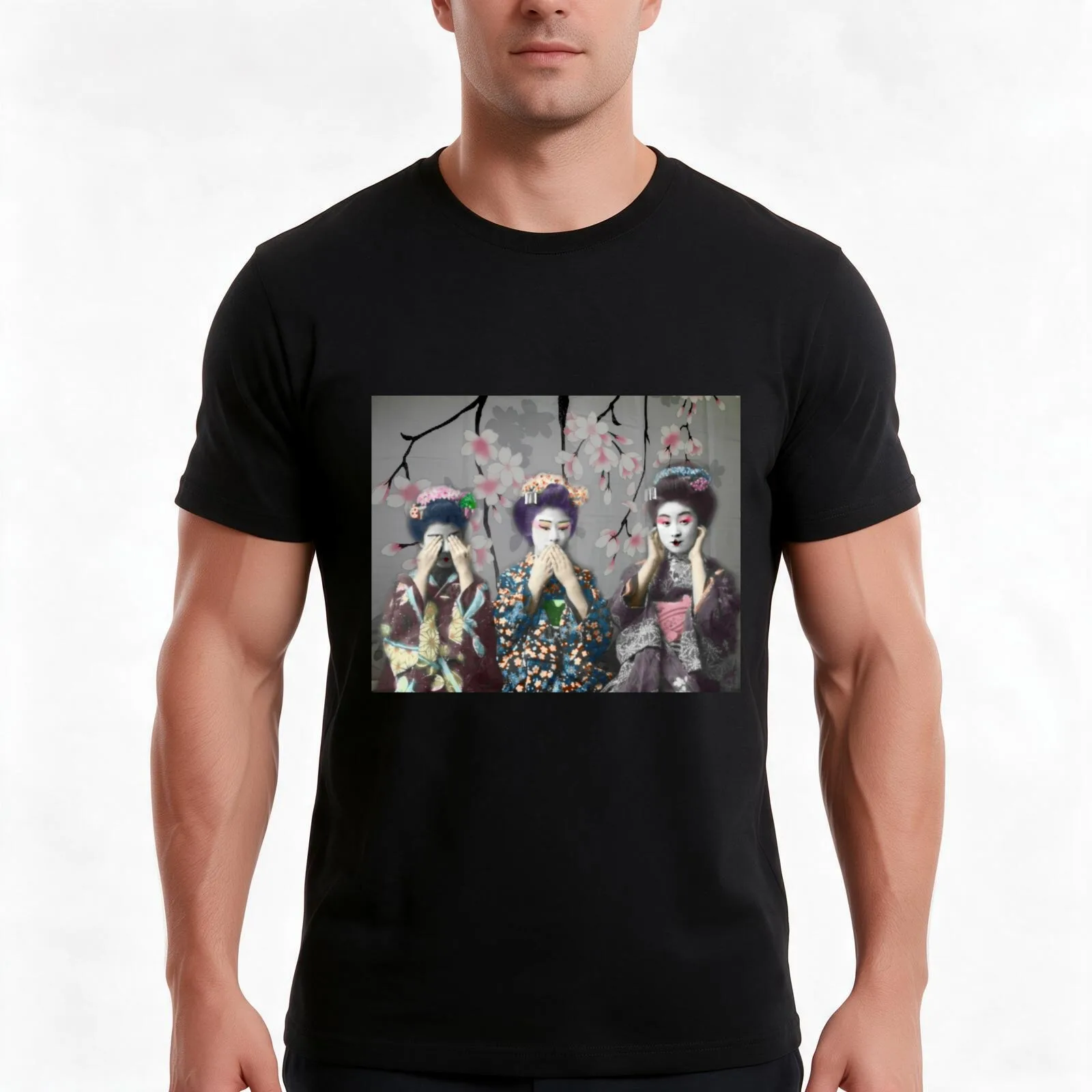 See, Speak, Hear No Evil T-Shirt, Summer Casual Cotton Tee, Oversized Streetwear Tops, Vintage Graphic Print, Unisex Men Women