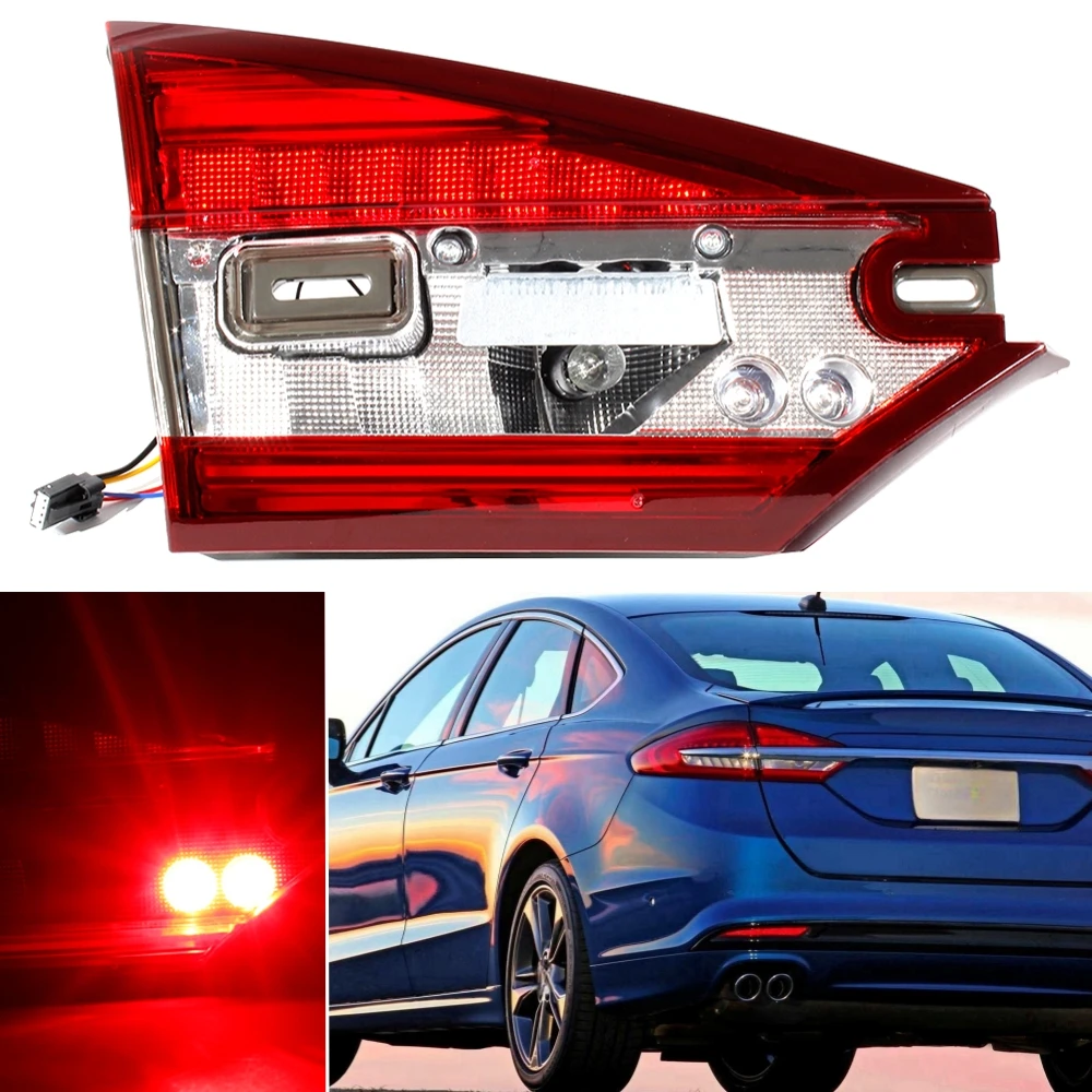 

Left Inner Side Tail Rear Lamp Light With Bulbs HS73-13A603-AA For Ford Fusion 2017 2018 2019