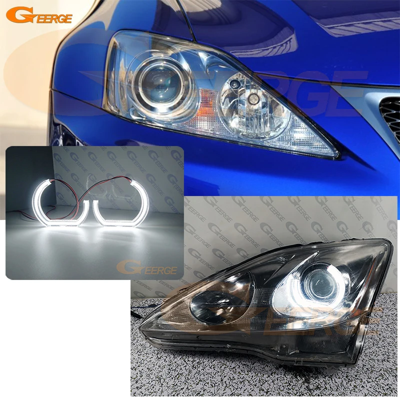 For Lexus IS II 220 250 300 350 F IS220 IS250 IS300 IS350 DTM M4 Style Ultra Bright Led Angel Eyes Halo Rings