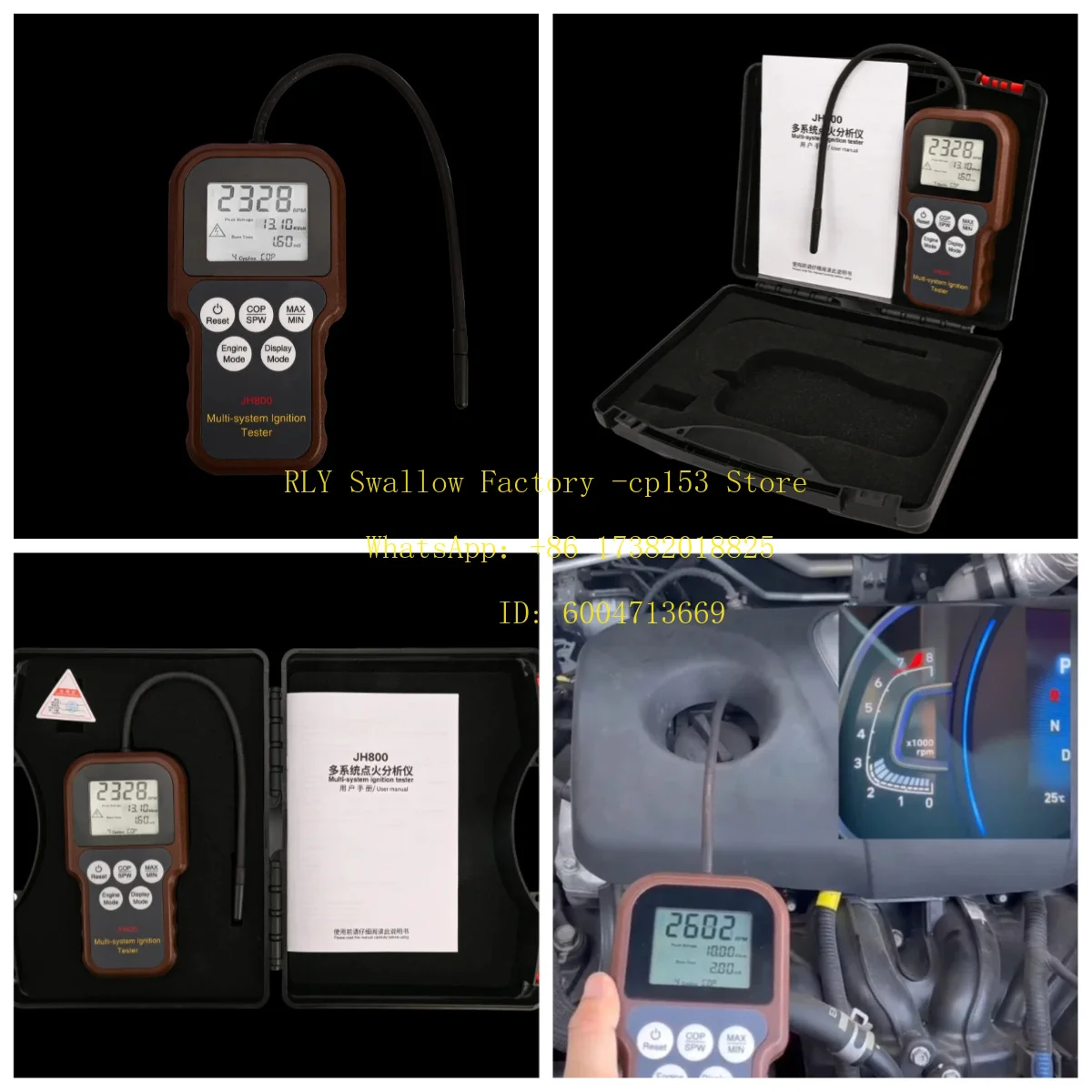 Multi-system Ignition Analyzer Tester Measure Spark Volt Spark Burn TimeSpark Plug Tester High Voltage Coil Detection